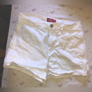 Dickes clean white utility shorts